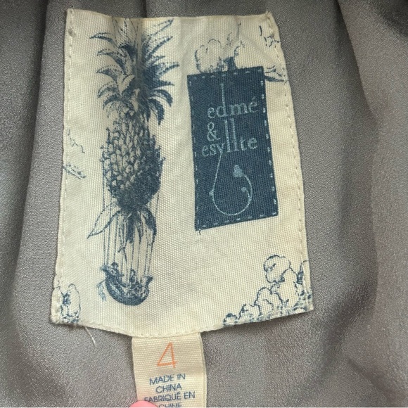 Anthropologie Edme & Esyllte Flurried Plumes Button‎ Skirt Tweed Waist Size 4 - Picture 6 of 7